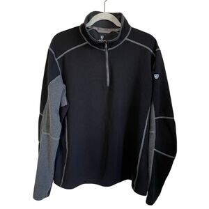 Kuhl Black and Gray Zip Up Sweater